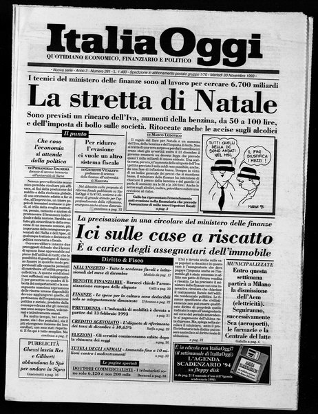 Italia oggi : quotidiano di economia finanza e politica